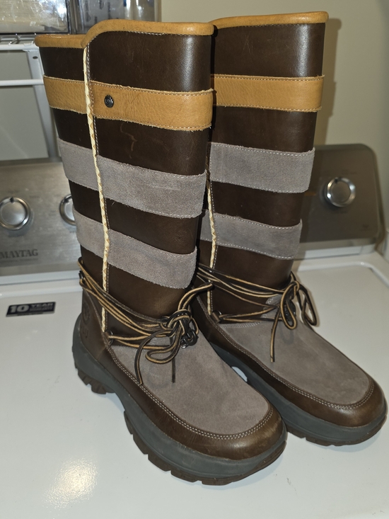 Ulu Shoes - Ulu Caribou Lark Women's Brown, Tan & Gray Waterproof Winter Boots